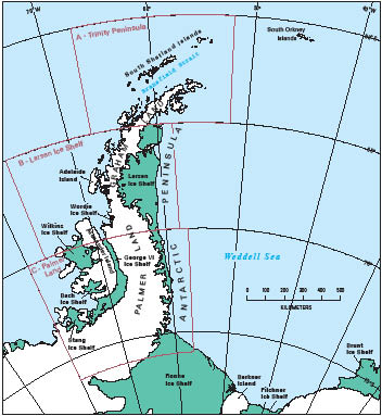 南極半島延伸出極圈之外(圖片來源)